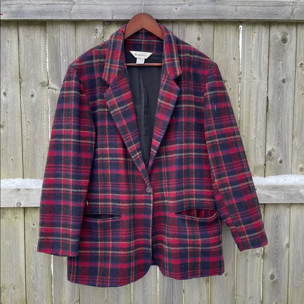 SOLD🔥Vintage Remarks Wool Blazer, Size 14